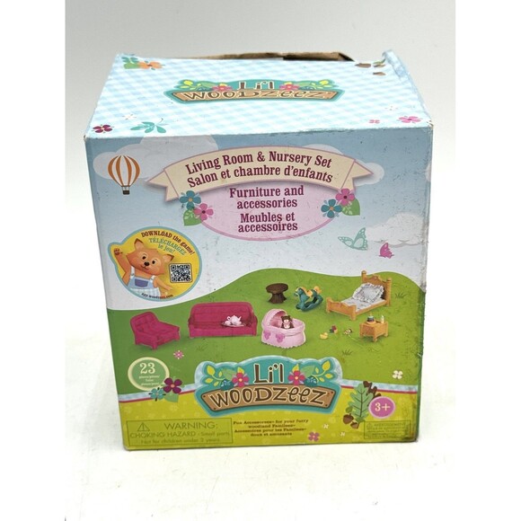 Li'l Woodzeez Living Room & Nursery Set New in Box 23 Pieces Bed Crib Couch Toys - Picture 1 of 4